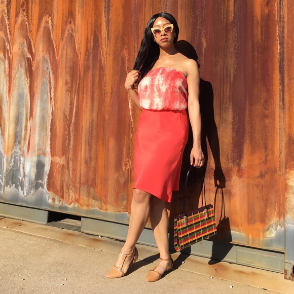 100% silk pencil skirt by Via Seta sz 8 - Picture 3 of 8